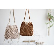 [DIY] 결 마크라메 네트백 그물가방 만들기 DIY키트 뜨개가방 데일리백, 3.헌터그린
