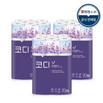 코디 라벤다 소프트 3겹 롤화장지 30m, 3팩, 30롤
