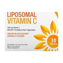 썬리피드 Sunlipid 리포조말 비타민 C 30 팩 0.17 fl oz (5 ml)
