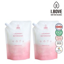 아이보브 고농축 2배 아기 세제 1200ml x2, 무향