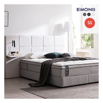 [에몬스] [슈퍼싱글SS] 휴레스트 투매트리스 침대, 색상:아이보리