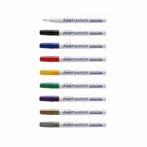 거의모든곳에 사용가능한 팁페인트마카 4.5mm-12자루 산업용마카, 컬러:12자루_금색(221326)