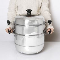 세신퀸센스 스텐 3단 찜솥 찜통, A. 3단 찜솥 - 32cm