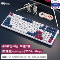 RKR98 무선 기계 키보드 블루투스 3모드, C, 공식 규격, TTC 스틸 샤프트 [공장 가동/41g/풀 POM]