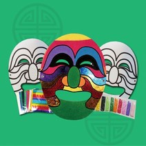 [두두엠] 포일아트 종이가면 2종 (광대탈 하회탈), 하회탈