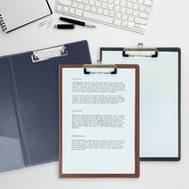 아인텍 A4 에코패드 이면지 파일 가죽 덮개형 클립보드, 블랙[H4158](1개)