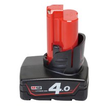 밀워키 리튬이온 배터리M12B4 (12V-4.0Ah) 삽입형, 1개