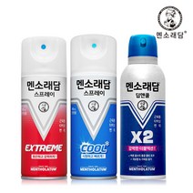 멘소래담 스프레이 파스 ( 쿨타입 180ml / 핫타입 180ml / 딥앤쿨 150ml ) 3개, 에스 쿨타입, 에스 쿨타입, 딥앤쿨에어로솔