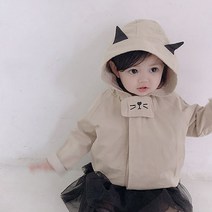 꼰띠키즈베베 자수후드코트 유아 봄 가을 점퍼(S~L)