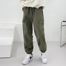 쏘옷 여성용 윈터 기모 바스락 카고 트레이닝 조거팬츠