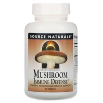 Source Naturals 버섯 이뮨 디펜스 16-버섯 복합체 60정 영지 표고 잎새