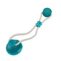 인터랙티브 흡입 컵 개 씹기 장난감 자기 재생 탄성 로프 이빨 청소 공 강아지 용품, Green Suction Ball_CHINA
