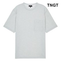 TNGT 그레이 포켓장식 면혼방 티셔츠
