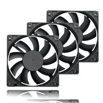 80mm 슬림 저소음 컴퓨터 팬 12V 80mm x 80mm x 15mm 무소음 PC 팬 4핀 PWM 컴퓨터 PC 케이스 미니용 - ITX 빌드 EVGA GPU CPU 쿨러 라디에, 140mm PWM Fan 3-Pack