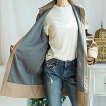 봄 가을 간절기 여성 여자 롱 야상자켓 바람막이 사파리 점퍼 아우터