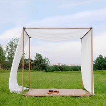 조립식 나무프레임 원목 파고라 그늘막 캠핑장 원두막, 통나무 1.8 x 1.6 x 1.9m