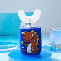 초음파 전동칫솔 자동양치 어린이 u자형 전동 칫솔 360 도 자동 음파 실리콘 스마트 타이머 블루 라이트 치, 02 2-6 years