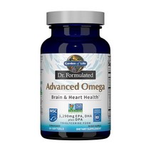 가든오브라이프 닥터 포뮬레이티드 어드밴스드 오메가 1290 mg 시트러스 맛 60 소프트젤, 2병, 60정