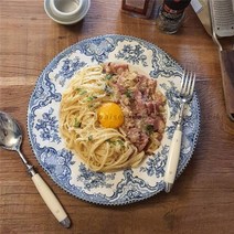 빈티지 레이스 플레이트 양식 샌드위치 디저트 접시 샐러드 파스타 그릇, 레드