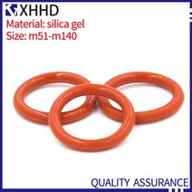 고무오링 패킹 실리콘 오링 고무링 10PCS M51-M140 실리콘 씰링 빨간색 가스 켓 고온 저항 실리카 젤 Oring, 07 M52x5mm(10pcs)