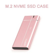 Stmagic M2 NME SSD PCIE Enclosure M Key Type C USB31 2240/2280 SSD Case Aluminum 10Gbps External Box Solid Disk Case 18 Inch, NVME SSD Case-Pink