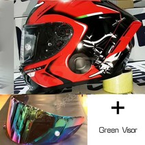 바이크 부품 풀페이스 오토바이 헬멧 X14 화이트 뒤 라이딩 모토크로스 레이싱, 04 A with rainbow visor_02 L