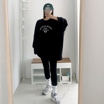 애플망고옷장 빅사이즈 오버핏 테니스 긴팔 롱박스티 무지 데일리 간절기 홈웨어