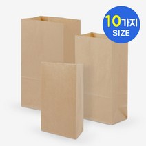 나우스팩 크라프트 종이봉투 (1000장) - 10가지 사이즈, 크라프트 종이봉투 5호 1000장