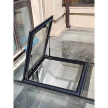 지붕 창문 천창 오픈형 선루프 다락 슬라이딩 알루미늄 채광 옥상, 도톰 수동 580x780 유리포함 세로열림