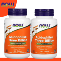 [Now Foods (나우 푸드)] 1+1 나우푸드 애시도필러스 30억 유산균 스테아르산 이산화규소180정 Acidophilus