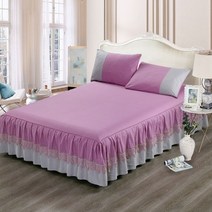 레이스 100% 면 더블 맞춤법 침대 스커트 매트리스 커버 160x200 140x200 133x72Fabric 침실 장식 통기성, bed skirt zise_99x190cm 1pc