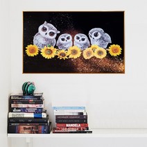벽걸이 포인트 액자 40x60 / 60x90 모음, 은하수 해바라기 부엉이