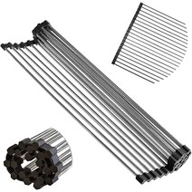 Roll up Dish Drying Rack for Kitchen Sink – 21 x 16 inch – Rollup Drying Rack Over Sink Extra Larg, 1개