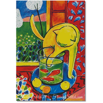 포토스티치 십자수명화도안-The Cat with Red Fish /Henri Matisse