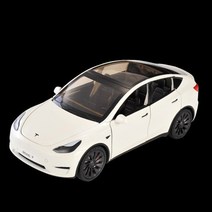 TESLA 테슬라 전기차 모델Y ModelY SUV XLG 1대24 자동차 미니카 모형 다이캐스트 청년K쇼핑, 화이트