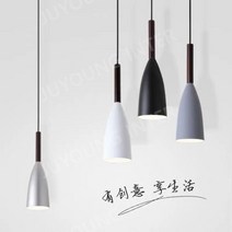 침실 카페 인테리어 샹들리에 싱글 헤드 펜던트 조명/긴 라인 개성이 강한 펜던트 조명, 핑크색 - 12와트 전구 포함