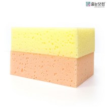 [해면 스펀지 하드/소프트]케라폭시 물질 스펀지 청소용 스펀지 세차용 부드러운 스펀지, 74_해면 스펀지(주황_하드), 1개