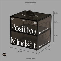 화장솜 모던 화장대정리 면봉함 케이스 아크릴 화장품 치실보관 정리함, 안개차 블랙(아크릴 면봉 치실 케이스)