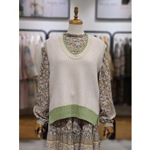 써스데이아일랜드 T218MVT246W 언발 자카드 베스트(1270982)