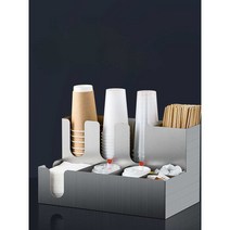 종이컵 홀더 스테인리스 일회용컵 보관함 랙 정리대, 사선형 8 격자