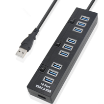 DFMEI 컴퓨터 반 연결 다중 인터페이스 USB2.0 분리기 허브 허브 1 개의 -테니 밴드 스위치의 속도 확장, 검은 색