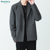 런메시Runmecy 남자 여름 정장자켓 캐주얼 정장 코트 결혼식 빅사이즈