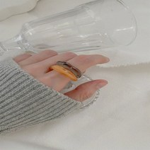 오슈 여름 바다패션 미니멀 물결 호마이카 반지