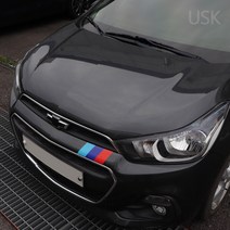 USK 쉐보레 더 넥스트 스파크 프론트 그릴 하단 3색 포인트 데칼 스티커 랩핑 필름 실외 튜닝 DIY 차량용품, D_프랑스운전석