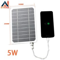 아파트태양광 태양열설치 태양열 집열판 판넬 패널 15 와트 휴대용 태양 전지 패널 방수 USB 포트 미니 전, 02 5W