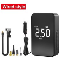 6000mAh 충전식 자동차 전기 공기 펌프 휴대용 미니 무선 휴대용 에어 펌프 공기 주입기능, 프랑스, Wired