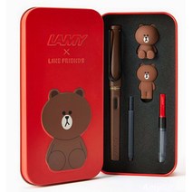 독일 라미 로망스 만년필 라인프렌즈 한정판 브라운 A LAMY EF F 두 가지 펜 두께, F0.5-0.6mm