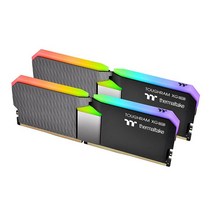 Thermaltake 터프램 XG RGB DDR4 4 000MHz 64GB (32GB x 2) 1 680만 가지 색상 RGB 알렉사/레이저 크로마/5V 마더보드 동기화 가능한 RG, Black_3600MHz (2x16GB)