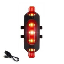 자전거 오토바이 충전식 후미등 라이트 전조등 led 깜박이 후레쉬 용품 usb 충전식 자전거 빛 mtb 자전거 전면 후면 후면 미등 사이클링 안전 경고등 방수 자전거 램프, 후방 라이트-레드만