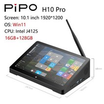 미니피씨 미니 PC 게임 조립 컴퓨터 4G Pipo H10 PRO 10, 16G 128G WIN11+AU Charger